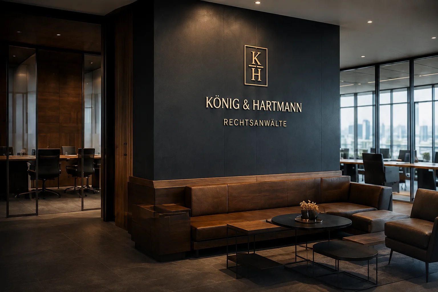 Wartebereich der Kanzlei König & Hartmann