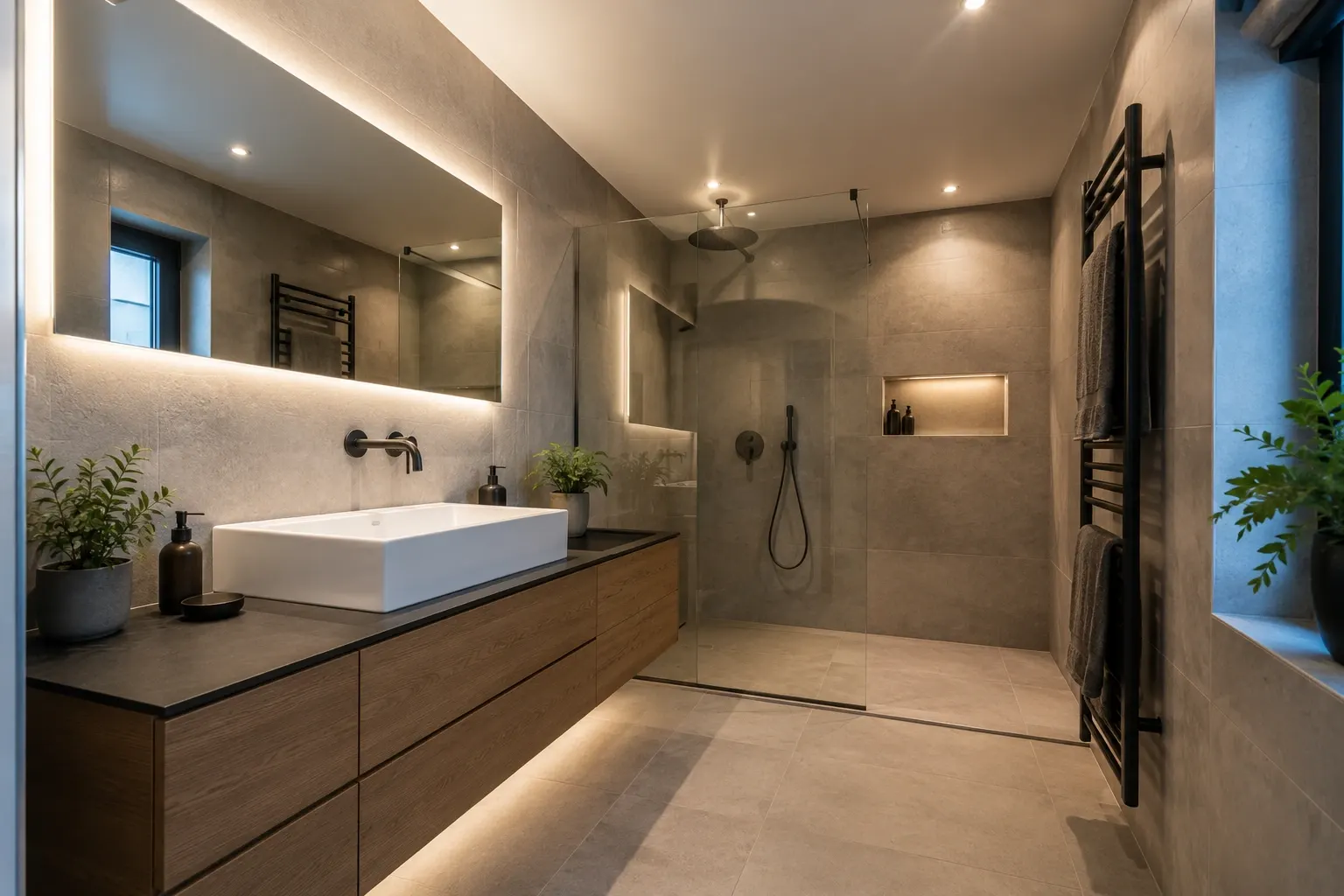 Modernisiertes Badezimmer mit neuer Sanitäranlage in Münster-Hiltrup