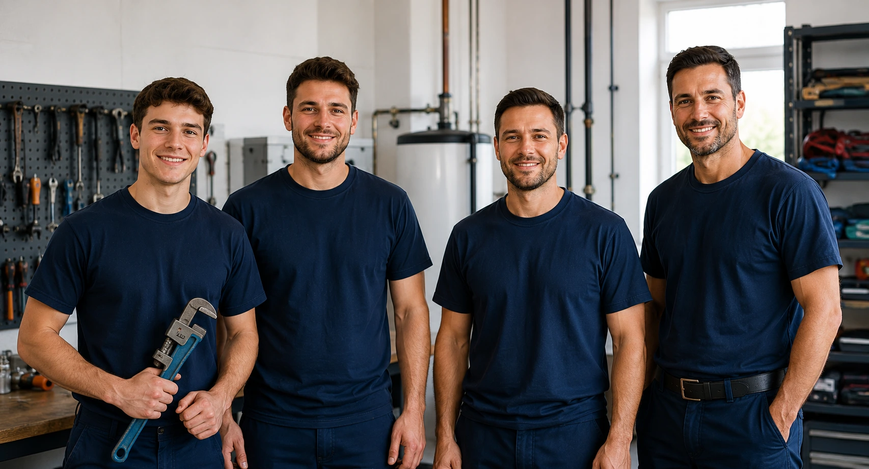 Team von WÄRMEWERK Haustechnik im Betrieb